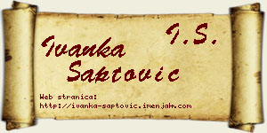 Ivanka Šaptović vizit kartica